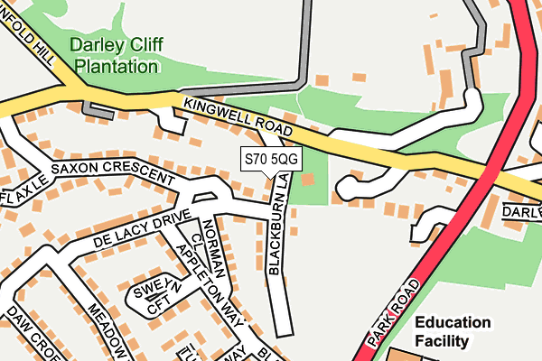 S70 5QG map - OS OpenMap – Local (Ordnance Survey) S70 5QG map - OS OpenMap – Local (Ordnance Survey)