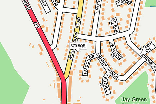 S70 5QR map - OS OpenMap – Local (Ordnance Survey) S70 5QR map - OS OpenMap – Local (Ordnance Survey)