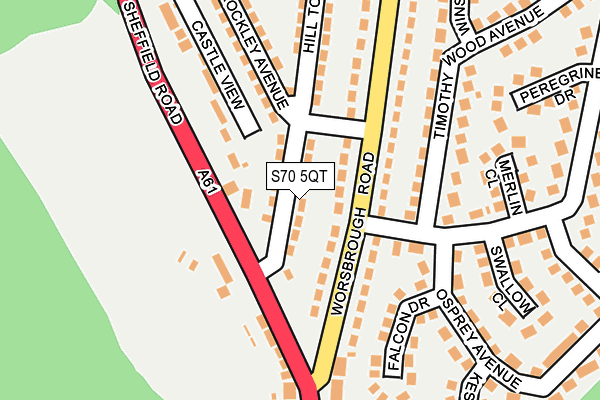 S70 5QT map - OS OpenMap – Local (Ordnance Survey) S70 5QT map - OS OpenMap – Local (Ordnance Survey)