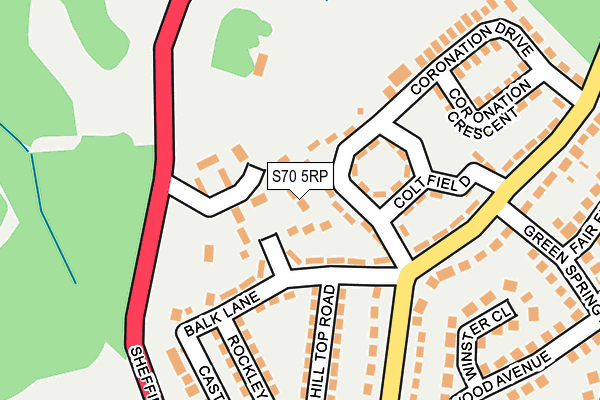 S70 5RP map - OS OpenMap – Local (Ordnance Survey) S70 5RP map - OS OpenMap – Local (Ordnance Survey)