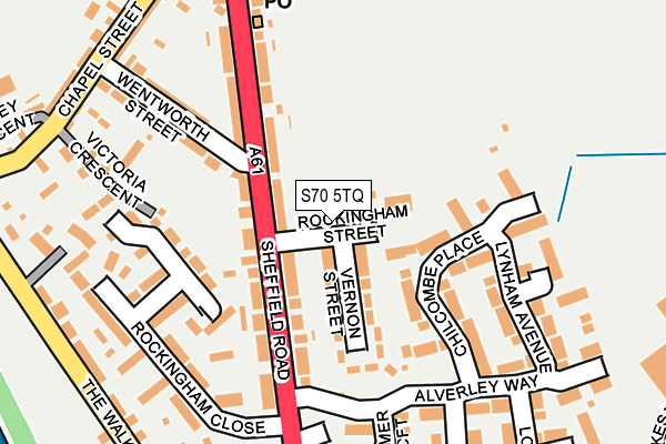 S70 5TQ map - OS OpenMap – Local (Ordnance Survey) S70 5TQ map - OS OpenMap – Local (Ordnance Survey)