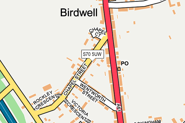 S70 5UW map - OS OpenMap – Local (Ordnance Survey) S70 5UW map - OS OpenMap – Local (Ordnance Survey)