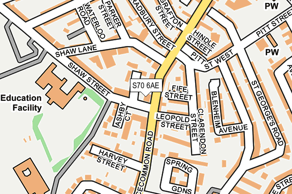 S70 6AE map - OS OpenMap – Local (Ordnance Survey) S70 6AE map - OS OpenMap – Local (Ordnance Survey)