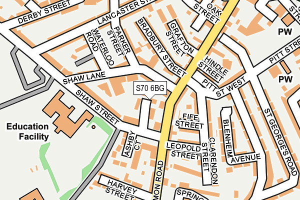 S70 6BG map - OS OpenMap – Local (Ordnance Survey) S70 6BG map - OS OpenMap – Local (Ordnance Survey)