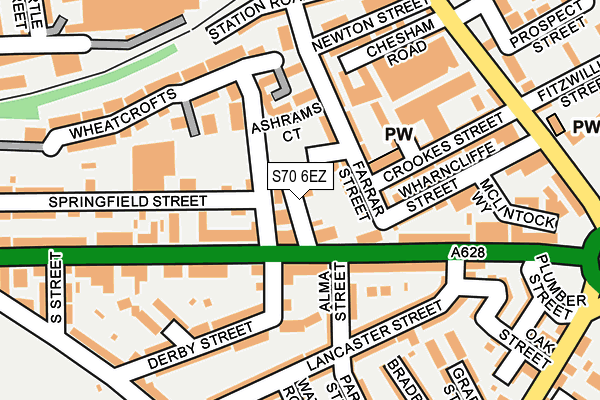 S70 6EZ map - OS OpenMap – Local (Ordnance Survey) S70 6EZ map - OS OpenMap – Local (Ordnance Survey)