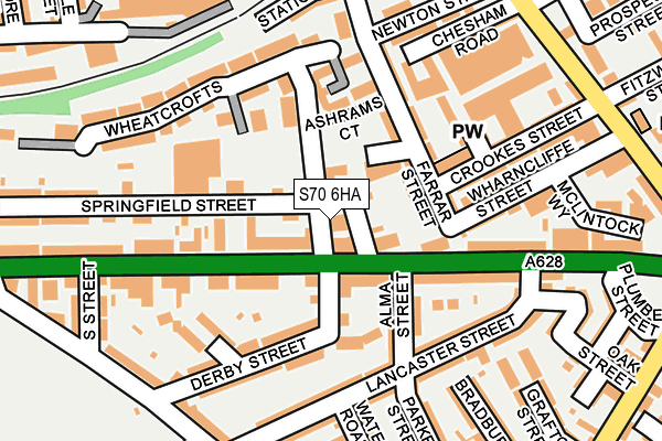 S70 6HA map - OS OpenMap – Local (Ordnance Survey) S70 6HA map - OS OpenMap – Local (Ordnance Survey)