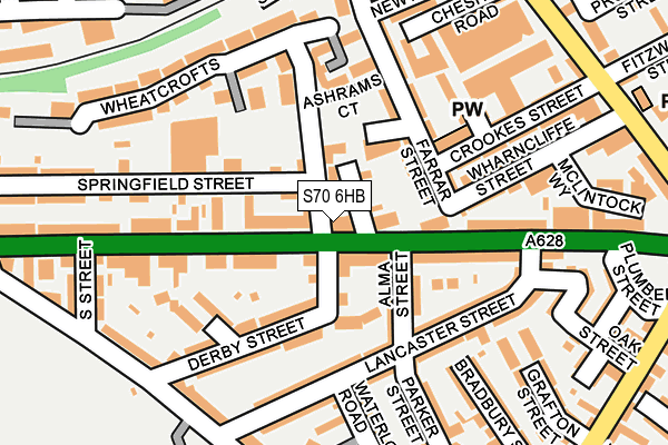 S70 6HB map - OS OpenMap – Local (Ordnance Survey) S70 6HB map - OS OpenMap – Local (Ordnance Survey)