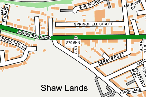S70 6HN map - OS OpenMap – Local (Ordnance Survey)