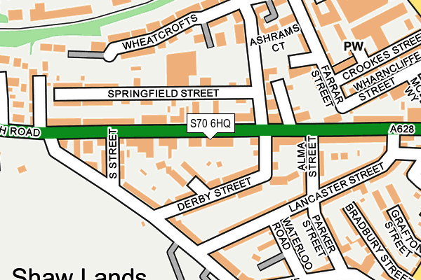 S70 6HQ map - OS OpenMap – Local (Ordnance Survey)