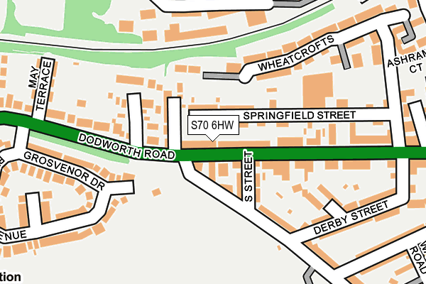 S70 6HW map - OS OpenMap – Local (Ordnance Survey) S70 6HW map - OS OpenMap – Local (Ordnance Survey)