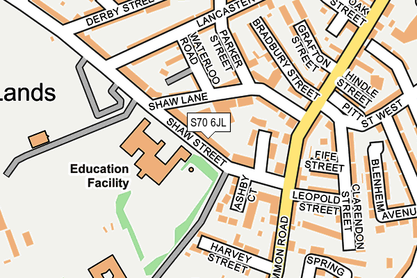 S70 6JL map - OS OpenMap – Local (Ordnance Survey) S70 6JL map - OS OpenMap – Local (Ordnance Survey)
