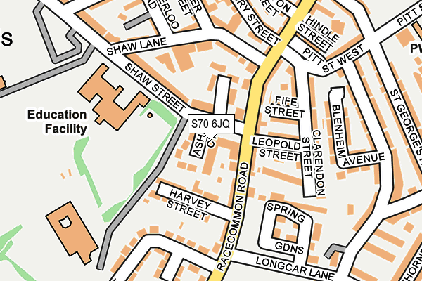 S70 6JQ map - OS OpenMap – Local (Ordnance Survey) S70 6JQ map - OS OpenMap – Local (Ordnance Survey)