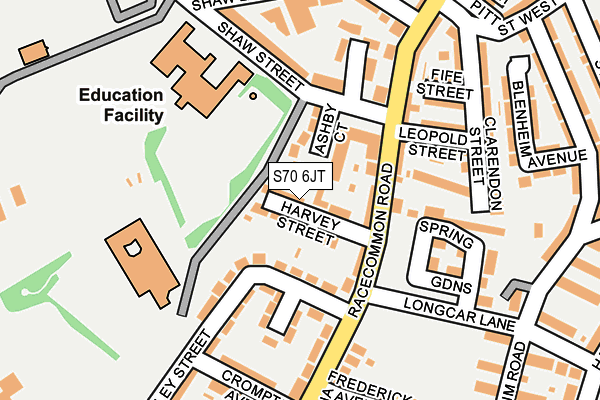 S70 6JT map - OS OpenMap – Local (Ordnance Survey) S70 6JT map - OS OpenMap – Local (Ordnance Survey)