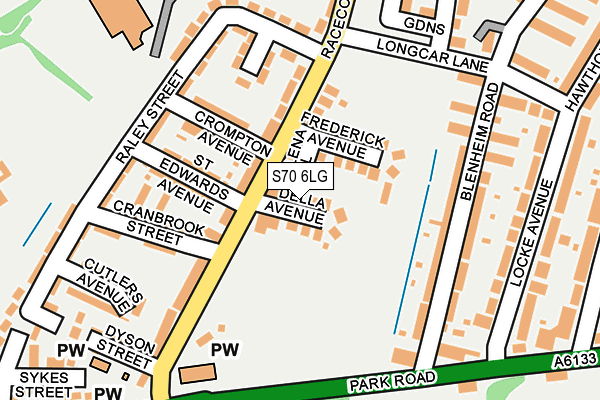 S70 6LG map - OS OpenMap – Local (Ordnance Survey) S70 6LG map - OS OpenMap – Local (Ordnance Survey)