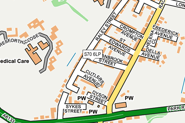 S70 6LP map - OS OpenMap – Local (Ordnance Survey) S70 6LP map - OS OpenMap – Local (Ordnance Survey)