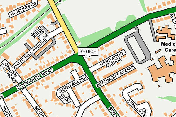 S70 6QE map - OS OpenMap – Local (Ordnance Survey) S70 6QE map - OS OpenMap – Local (Ordnance Survey)