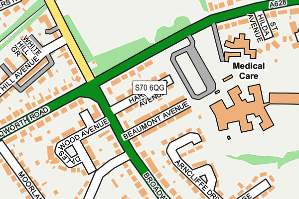 S70 6QG map - OS OpenMap – Local (Ordnance Survey) S70 6QG map - OS OpenMap – Local (Ordnance Survey)