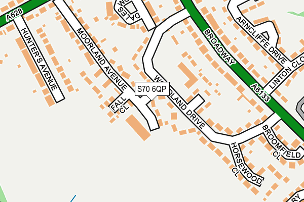 S70 6QP map - OS OpenMap – Local (Ordnance Survey) S70 6QP map - OS OpenMap – Local (Ordnance Survey)