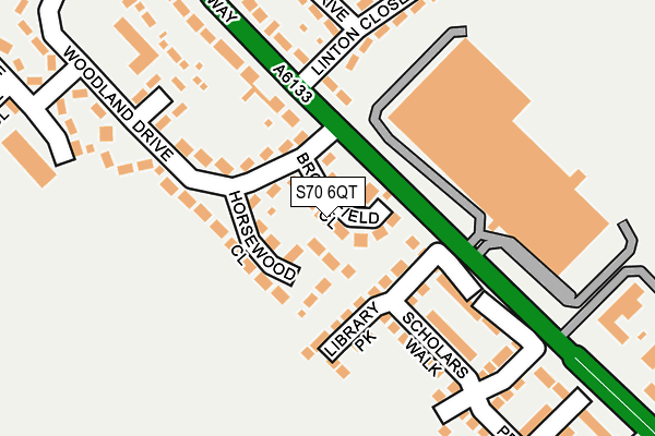 S70 6QT map - OS OpenMap – Local (Ordnance Survey) S70 6QT map - OS OpenMap – Local (Ordnance Survey)