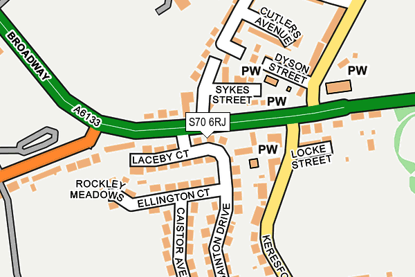 S70 6RJ map - OS OpenMap – Local (Ordnance Survey) S70 6RJ map - OS OpenMap – Local (Ordnance Survey)