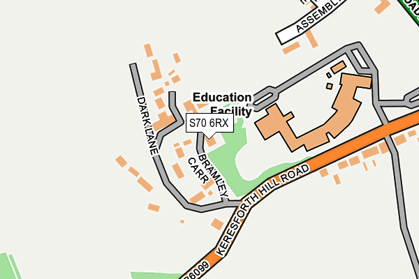 S70 6RX map - OS OpenMap – Local (Ordnance Survey) S70 6RX map - OS OpenMap – Local (Ordnance Survey)