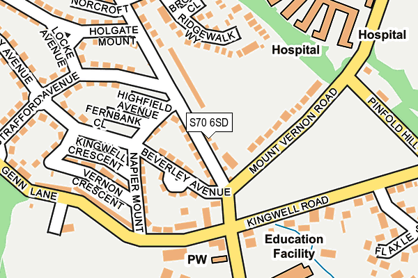 S70 6SD map - OS OpenMap – Local (Ordnance Survey) S70 6SD map - OS OpenMap – Local (Ordnance Survey)