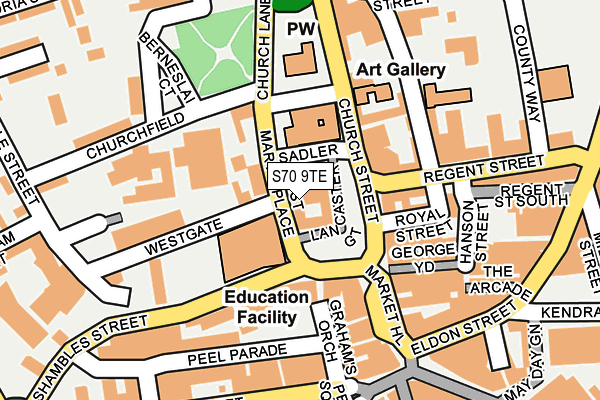 S70 9TE map - OS OpenMap – Local (Ordnance Survey) S70 9TE map - OS OpenMap – Local (Ordnance Survey)