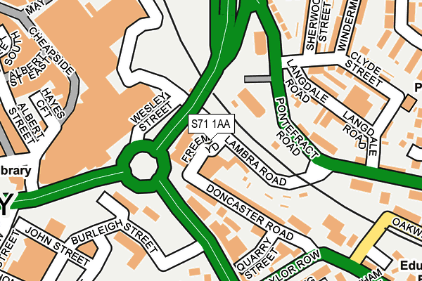 S71 1AA map - OS OpenMap – Local (Ordnance Survey) S71 1AA map - OS OpenMap – Local (Ordnance Survey)