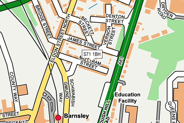 S71 1BH map - OS OpenMap – Local (Ordnance Survey) S71 1BH map - OS OpenMap – Local (Ordnance Survey)