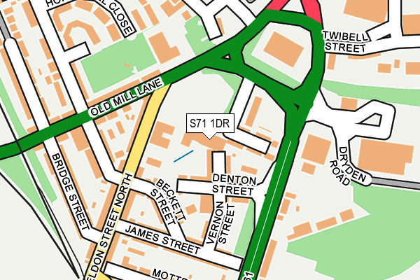 S71 1DR map - OS OpenMap – Local (Ordnance Survey) S71 1DR map - OS OpenMap – Local (Ordnance Survey)