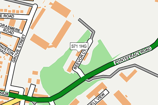 S71 1HG map - OS OpenMap – Local (Ordnance Survey) S71 1HG map - OS OpenMap – Local (Ordnance Survey)