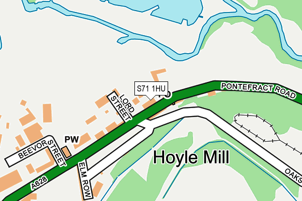 S71 1HU map - OS OpenMap – Local (Ordnance Survey) S71 1HU map - OS OpenMap – Local (Ordnance Survey)