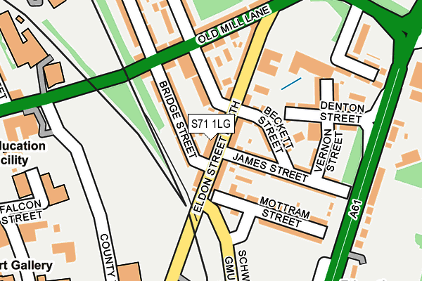 S71 1LG map - OS OpenMap – Local (Ordnance Survey) S71 1LG map - OS OpenMap – Local (Ordnance Survey)