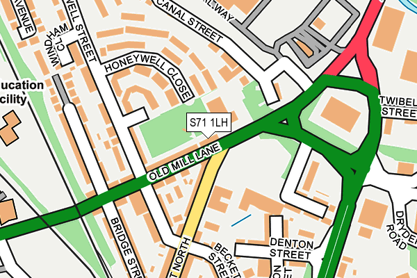 S71 1LH map - OS OpenMap – Local (Ordnance Survey) S71 1LH map - OS OpenMap – Local (Ordnance Survey)