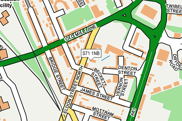 S71 1NB map - OS OpenMap – Local (Ordnance Survey) S71 1NB map - OS OpenMap – Local (Ordnance Survey)