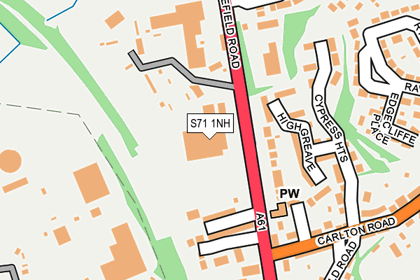S71 1NH map - OS OpenMap – Local (Ordnance Survey) S71 1NH map - OS OpenMap – Local (Ordnance Survey)