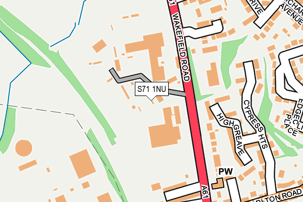 S71 1NU map - OS OpenMap – Local (Ordnance Survey) S71 1NU map - OS OpenMap – Local (Ordnance Survey)