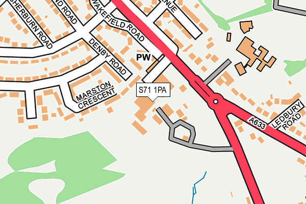 S71 1PA map - OS OpenMap – Local (Ordnance Survey) S71 1PA map - OS OpenMap – Local (Ordnance Survey)