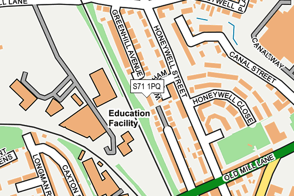 S71 1PQ map - OS OpenMap – Local (Ordnance Survey) S71 1PQ map - OS OpenMap – Local (Ordnance Survey)