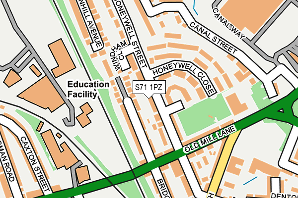 S71 1PZ map - OS OpenMap – Local (Ordnance Survey) S71 1PZ map - OS OpenMap – Local (Ordnance Survey)