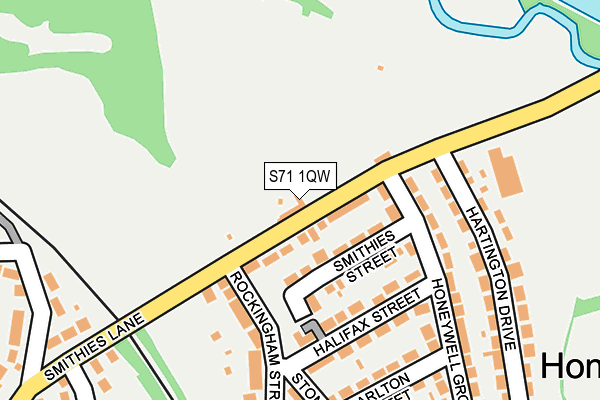 S71 1QW map - OS OpenMap – Local (Ordnance Survey) S71 1QW map - OS OpenMap – Local (Ordnance Survey)