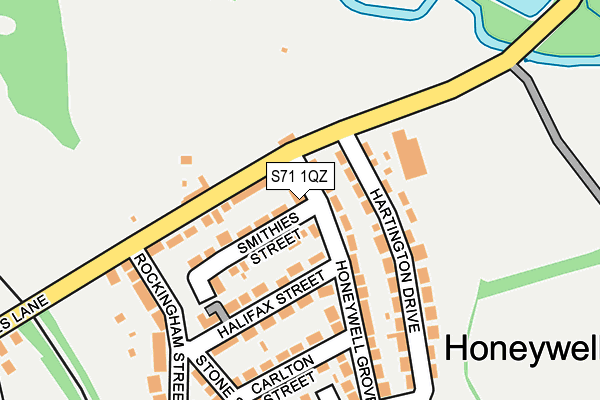 S71 1QZ map - OS OpenMap – Local (Ordnance Survey) S71 1QZ map - OS OpenMap – Local (Ordnance Survey)