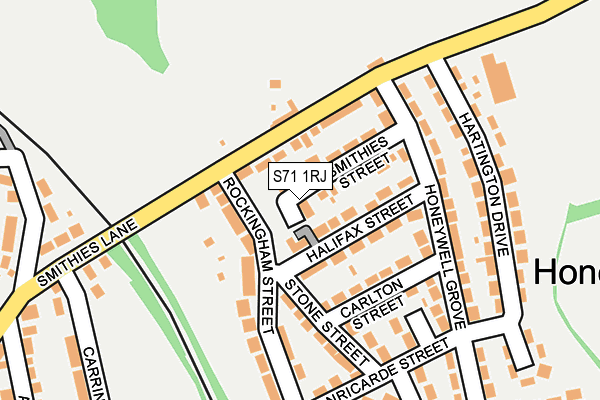 S71 1RJ map - OS OpenMap – Local (Ordnance Survey) S71 1RJ map - OS OpenMap – Local (Ordnance Survey)