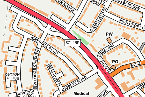 S71 1RP map - OS OpenMap – Local (Ordnance Survey) S71 1RP map - OS OpenMap – Local (Ordnance Survey)