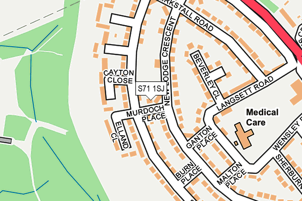 S71 1SJ map - OS OpenMap – Local (Ordnance Survey) S71 1SJ map - OS OpenMap – Local (Ordnance Survey)