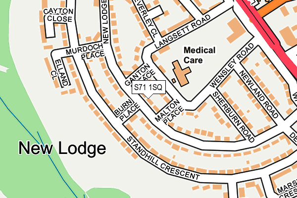 S71 1SQ map - OS OpenMap – Local (Ordnance Survey) S71 1SQ map - OS OpenMap – Local (Ordnance Survey)