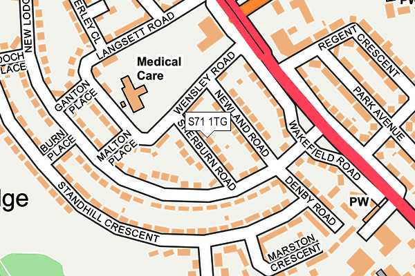 S71 1TG map - OS OpenMap – Local (Ordnance Survey) S71 1TG map - OS OpenMap – Local (Ordnance Survey)