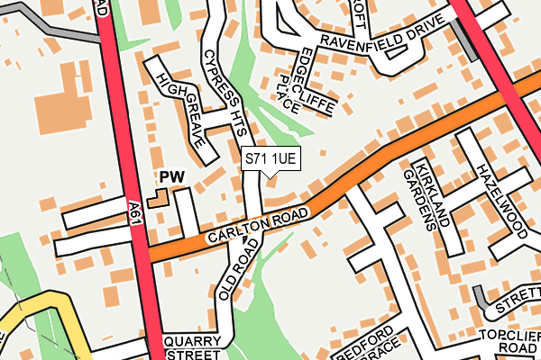 S71 1UE map - OS OpenMap – Local (Ordnance Survey) S71 1UE map - OS OpenMap – Local (Ordnance Survey)