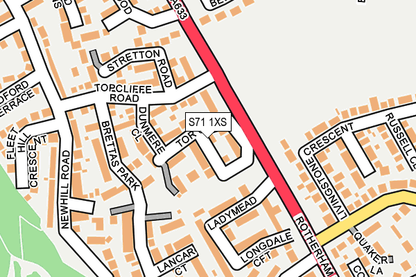 S71 1XS map - OS OpenMap – Local (Ordnance Survey) S71 1XS map - OS OpenMap – Local (Ordnance Survey)
