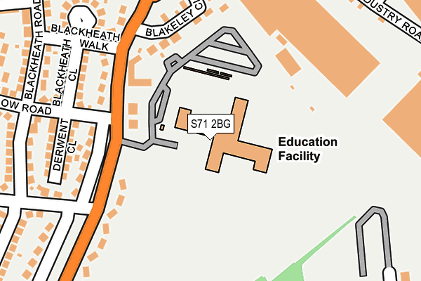 S71 2BG map - OS OpenMap – Local (Ordnance Survey) S71 2BG map - OS OpenMap – Local (Ordnance Survey)